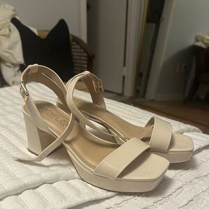 Rachel Zoe Beige Platform Sandals